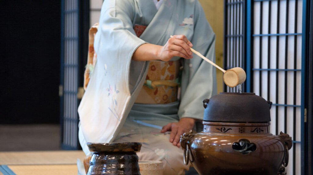 Traditional Japanese tea ceremony Kyoto Japan