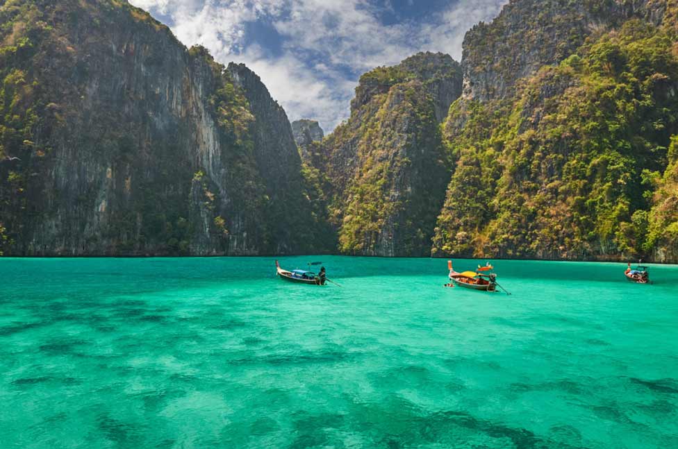 Phi Phi Islands is a beautiful place in Asia